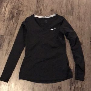Nike V neck long sleeve tee